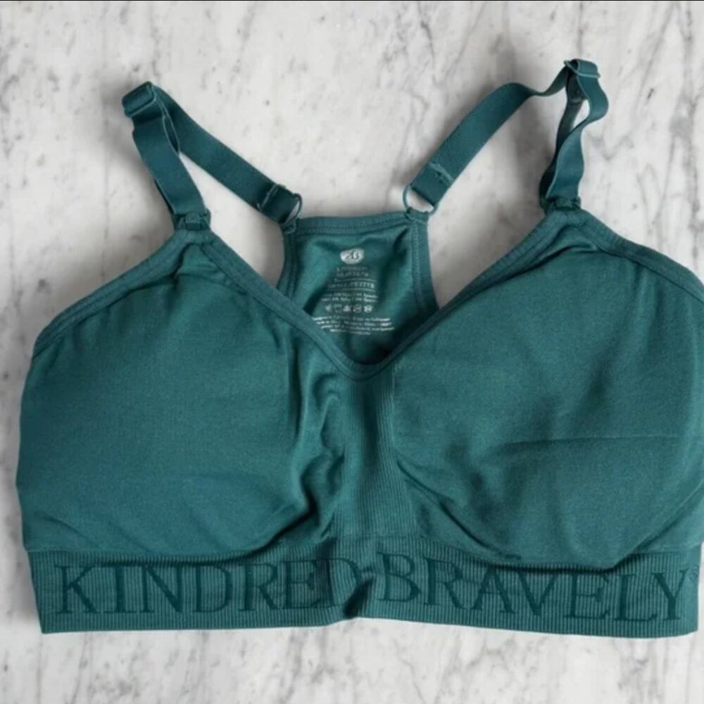 Kindred Bravely Small Teal Nursing Pumping Sports Bra